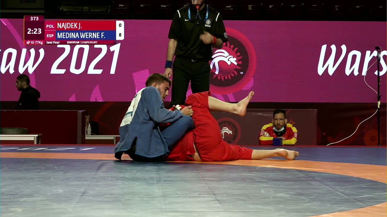 1/2 Men's GP Gi - 77 kg: J. NAJDEK (POL) v. F. MEDINA WERNE (ESP) background