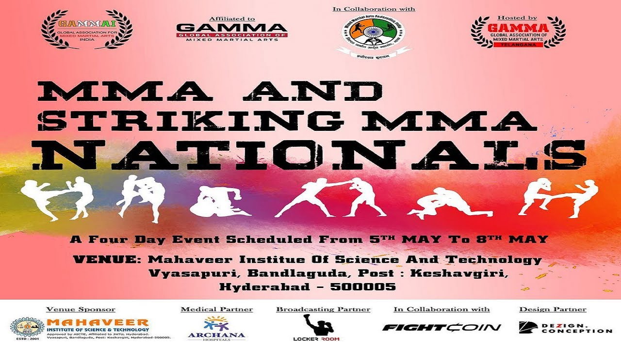 GAMMA India Nationals 2022 | MMA Live Stream | Mahaveer Institute Hyderabad | Indian MMA | Fights background