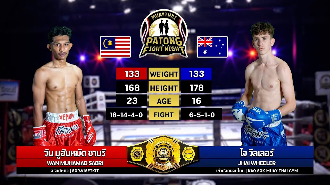 WAN MUHAMAD VS JHAI WHEELER Patong Fight Night 17 APRIL 2025 background