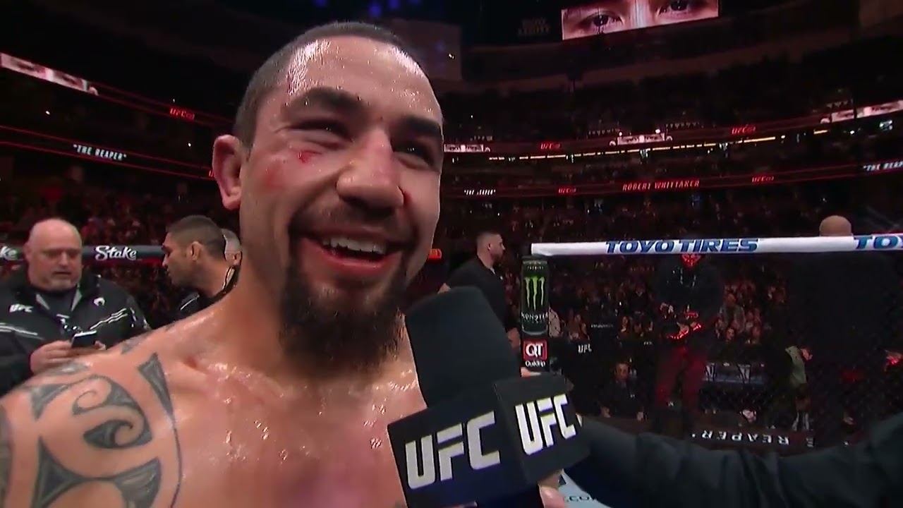 UFC 298: Роберт Уиттакер - Слова после боя background