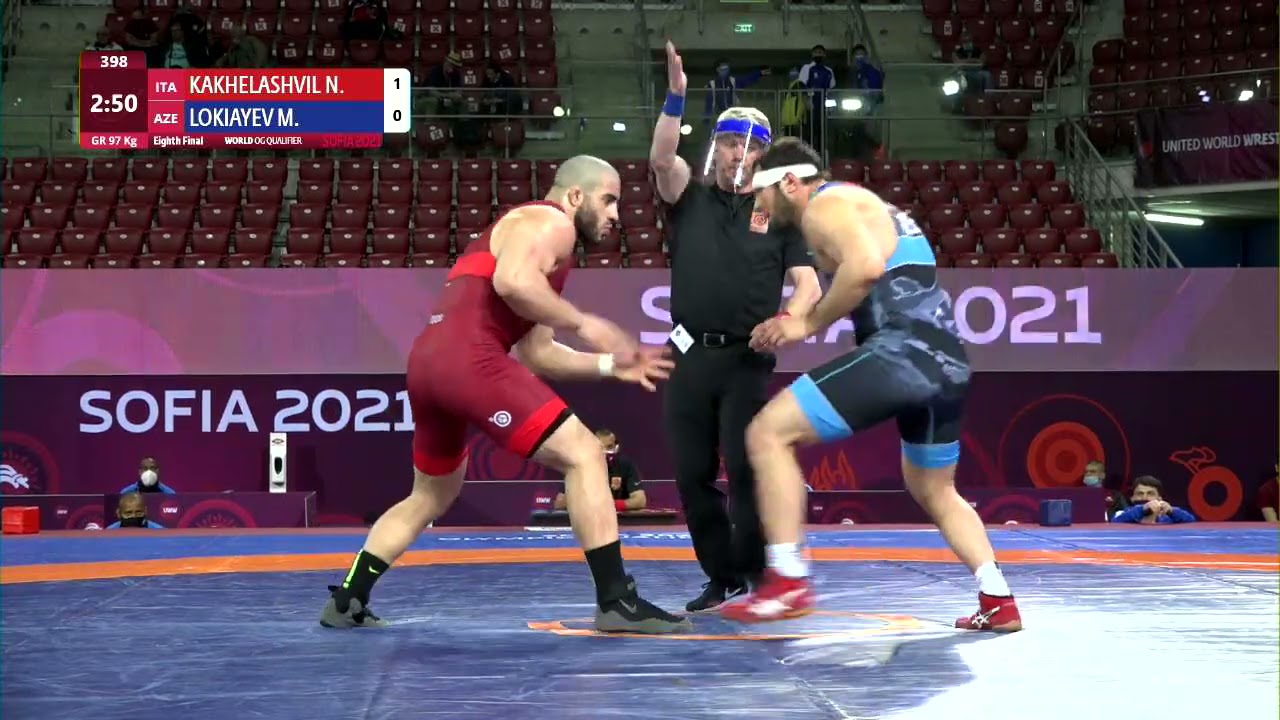 1/8 GR - 97 kg: N. KAKHELASHVIL (ITA) v. M. LOKIAYEV (AZE)