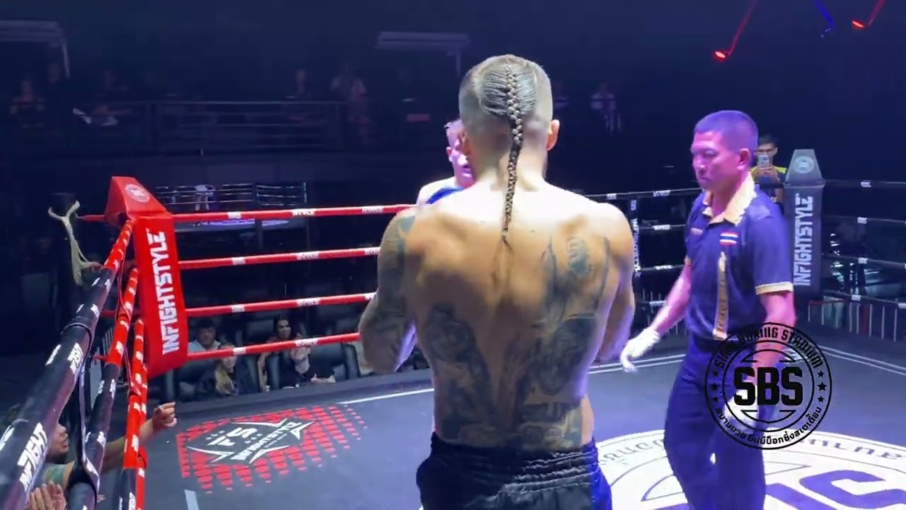 Josh Sinbi Muay Thai 🏴(red) v Aiden Tiger Muay Thai 🇦🇺 (blue) background