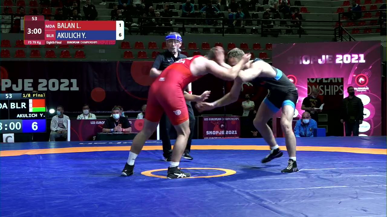 1/8 FS - 79 kg: L. BALAN (MDA) v. Y. AKULICH (BLR) background