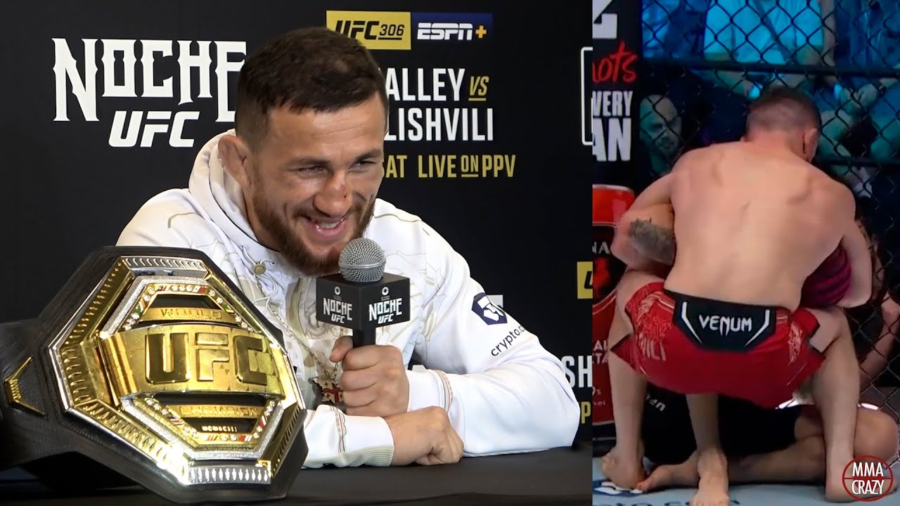 Merab Dvalishvili Reveals why he KISSED Sean O'Malley at Noche UFC background