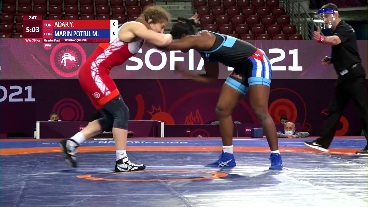 1/4 WW - 76 kg: Y. ADAR (TUR) v. M. MARIN POTRIL (CUB) background