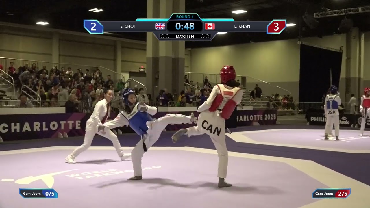 214 Round of 32 W 49kg GBR E CHOI CAN L KHAN PGM
