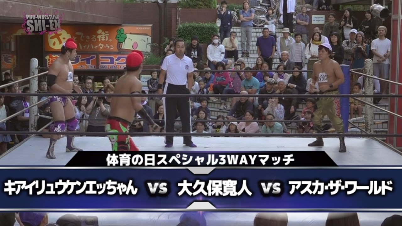 2016.10.10 プロレスリング紫焔ハイハイタウン大会セミファイナル background