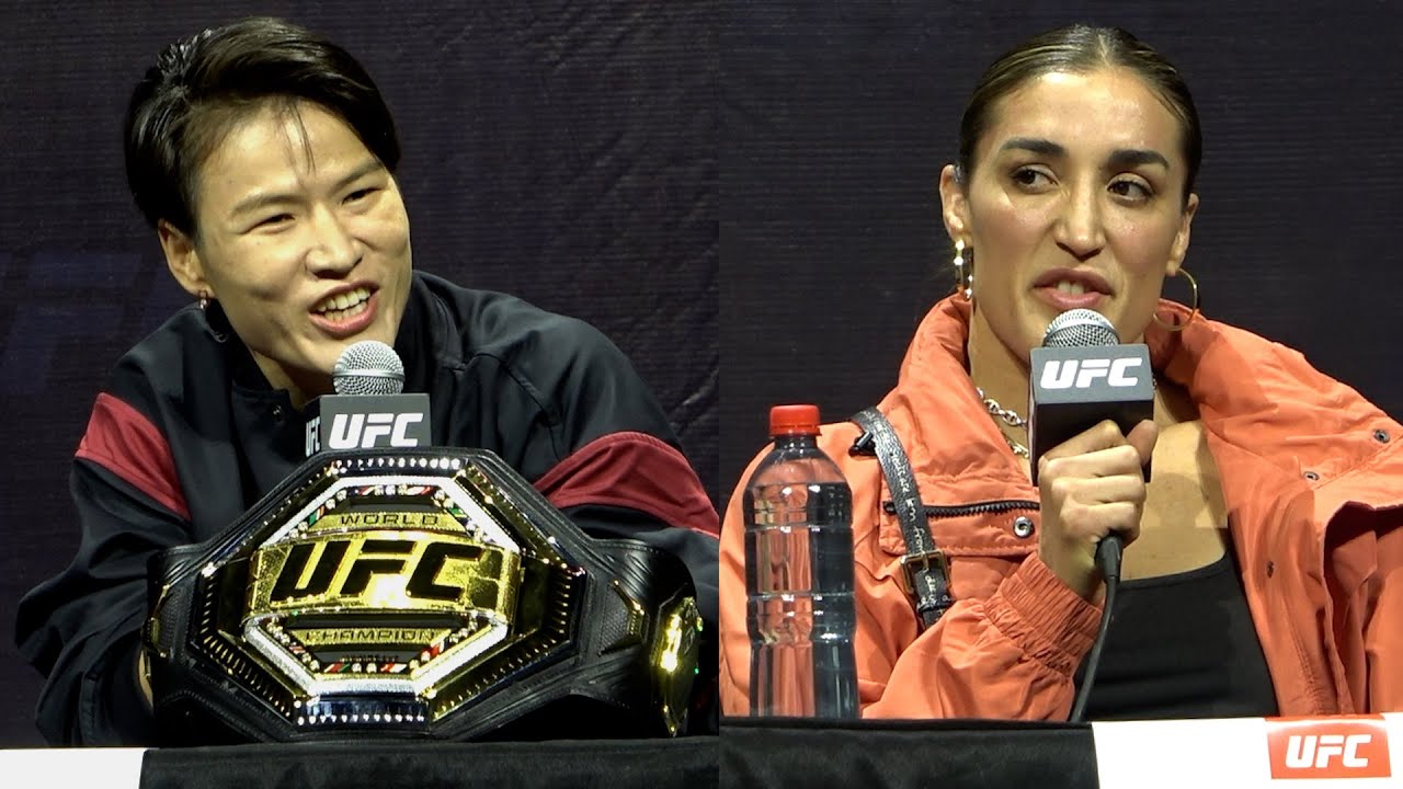 Weili Zhang vs. Tatiana Suarez Press Conference Highlights UFC 312 background