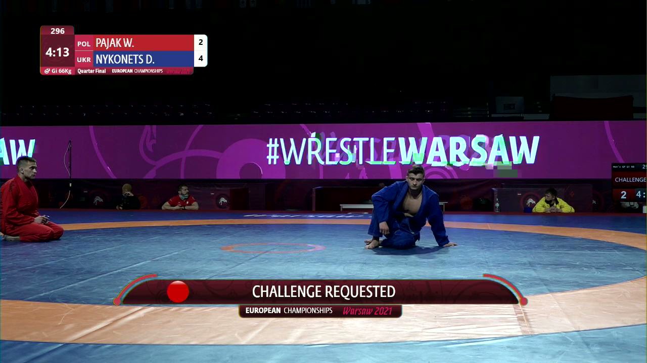 1/4 Men's GP Gi - 66 kg: W. PAJAK (POL) v. D. NYKONETS (UKR) background