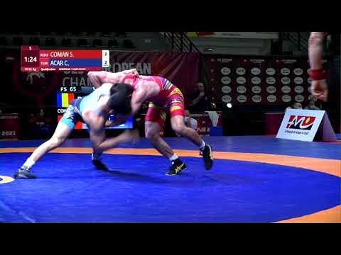 Qual. FS - 65 kg: S. COMAN (ROU) v. C. ACAR (TUR) background