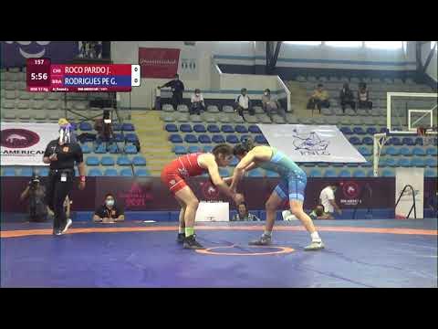 Round 2 WW - 57 kg: J. ROCO PARDO (CHI) v. G. RODRIGUES PE (BRA) background