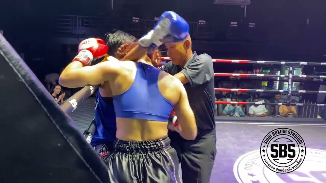 Mel Dojoserpiente Gym 🇦🇷 (red) v Hongfah For Jaroensak 🇹🇭 (blue) background