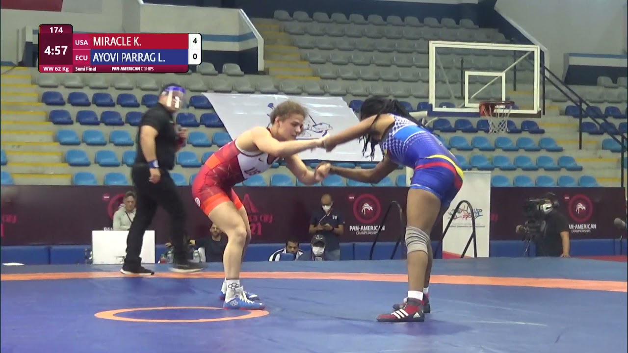 1/2 WW - 62 kg: K. MIRACLE (USA) v. L. AYOVI PARRAG (ECU)