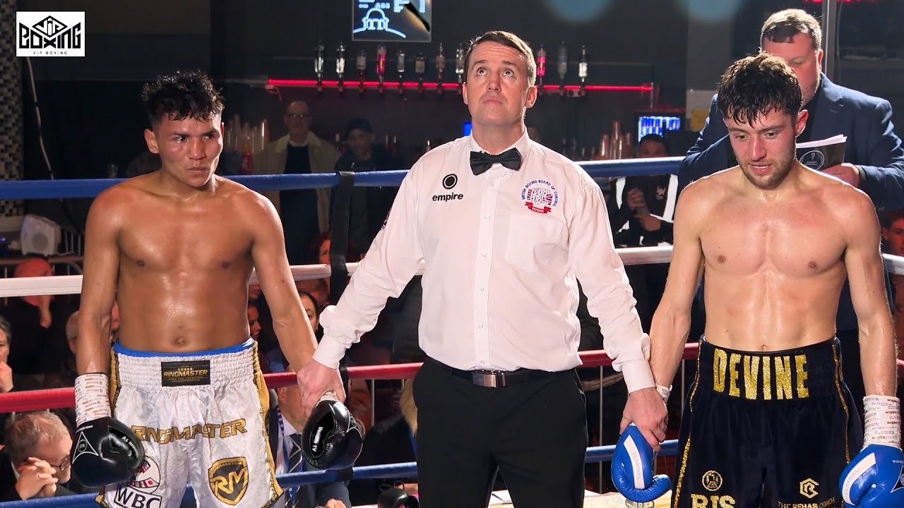 James Devine v Engel Gomez at the Grand Central Hall, on VIP's show in Liverpool 917/02/24)