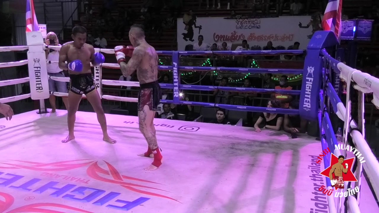 Chris Sinbimuaythai from the USA fights at Rawai Boxing Stadium, 25th February 2020