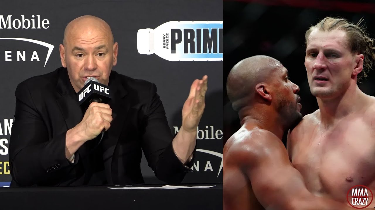 Dana White Reveals "I went over to Alexander Volkov, I apologised to him" for Ciryl Gane decision background
