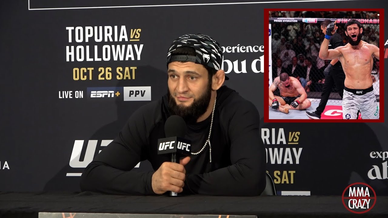 Khamzat Chimaev Reacts to Robert Whittaker JAW Break “I felt some clicks” background