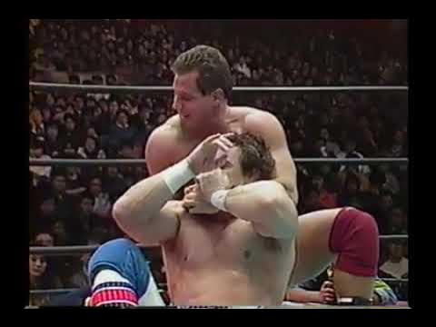 AJPW - The British Bulldogs vs Joe and Dean Malenko  01 28 89 (Full Match)