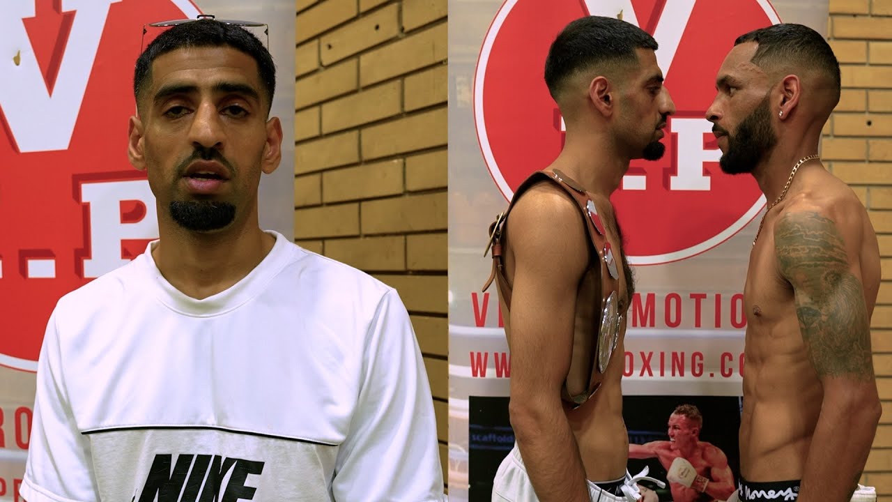 Zahid Hussain V Andre Grant Weigh-in plus a chat with Zahid about his defence of his English Title background