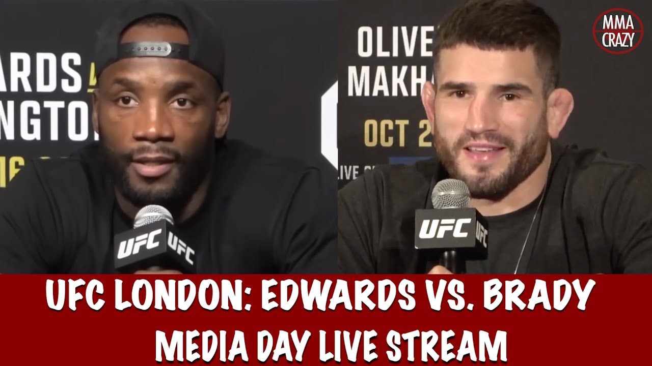 UFC London: Edwards vs. Brady Media Day Live Stream background