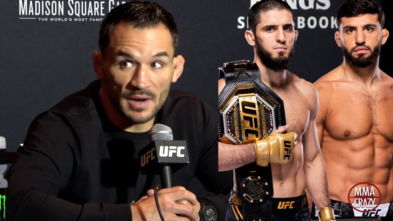 Michael Chandler Predicts Islam Makhachev vs. Arman Tsarukyan for UFC 311 background
