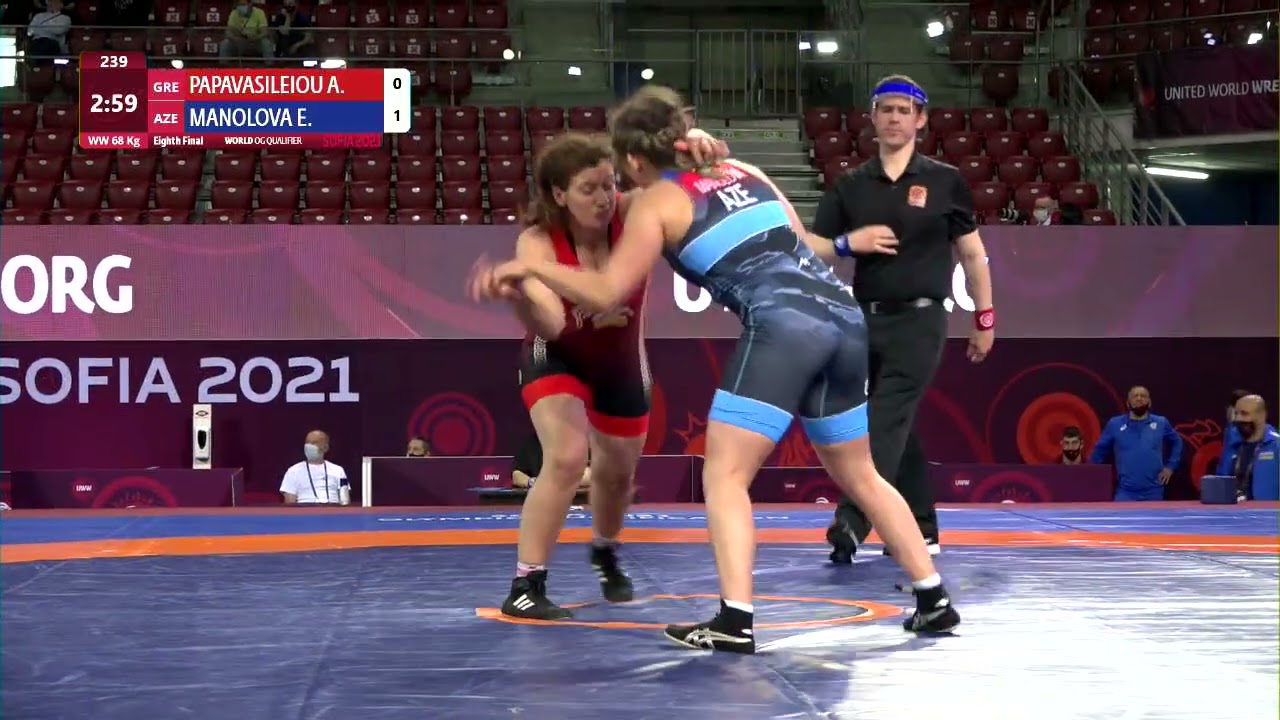 1/8 WW - 68 kg: A. PAPAVASILEIO (GRE) v. E. MANOLOVA (AZE)
