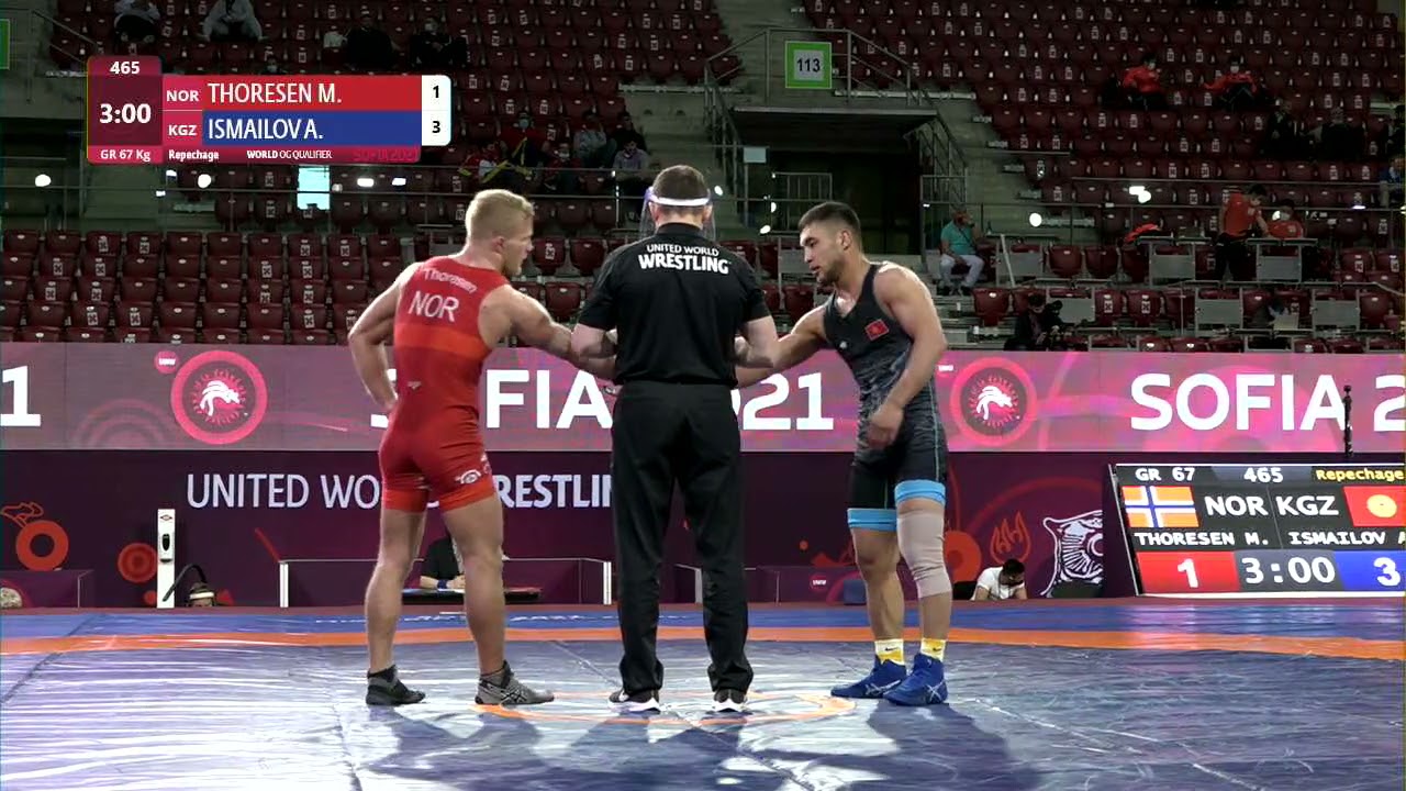 Repechage GR - 67 kg: M. THORESEN (NOR) v. A. ISMAILOV (KGZ)