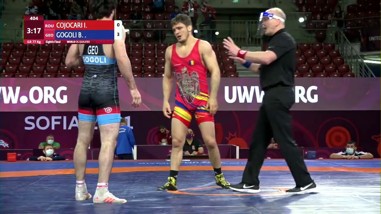 1/8 GR - 77 kg: I. COJOCARI (ROU) v. B. GOGOLI (GEO)