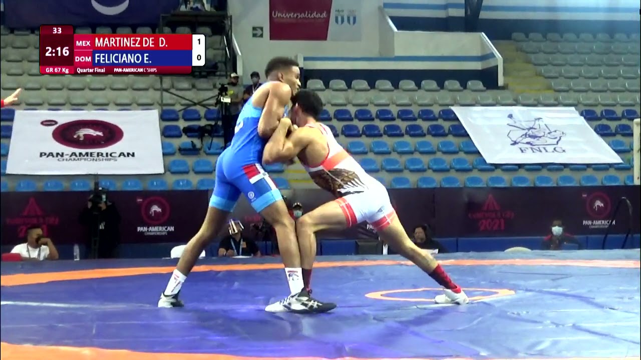 1/4 GR - 67 kg: D. MARTINEZ DE (MEX) v. E. FELICIANO (DOM) background