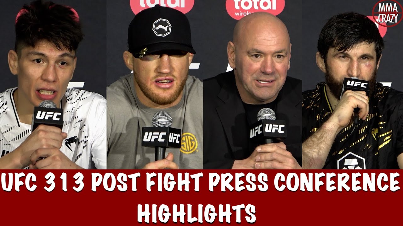 UFC 313 Post Fight Press Conference Highlights background