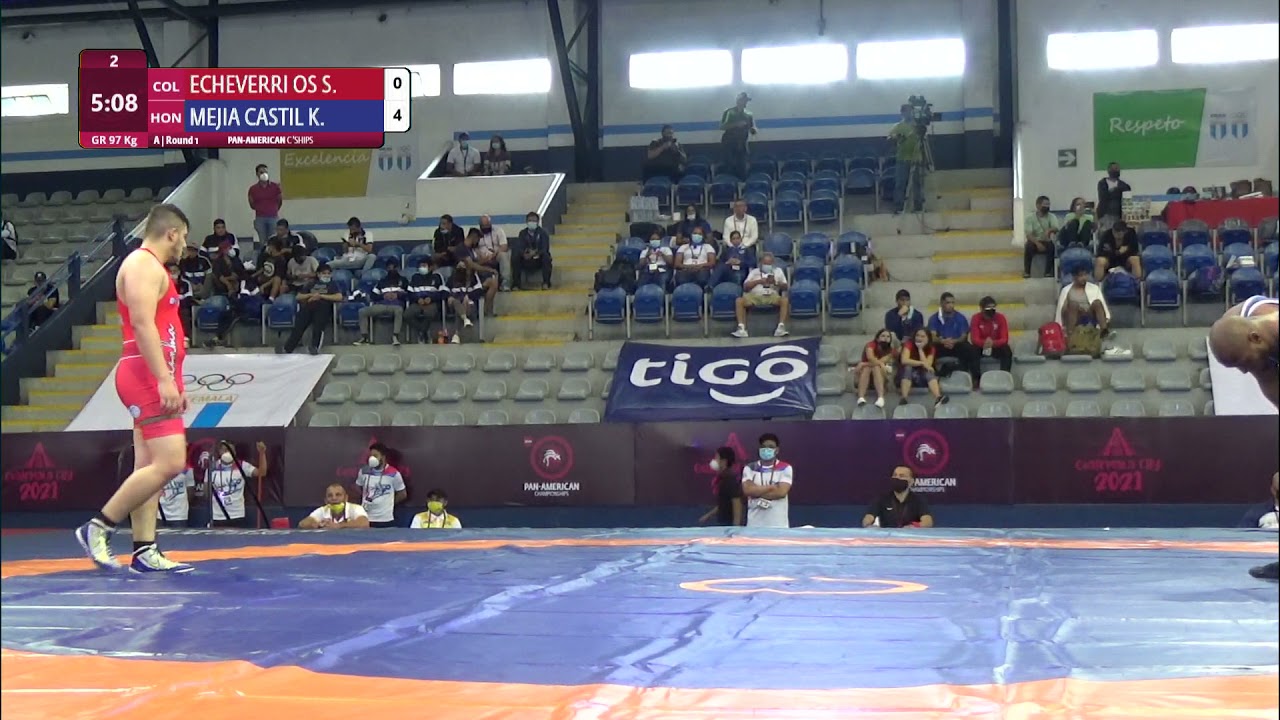 Round 1 GR - 97 kg: S. ECHEVERRI OS (COL) v. K. MEJIA CASTIL (HON)