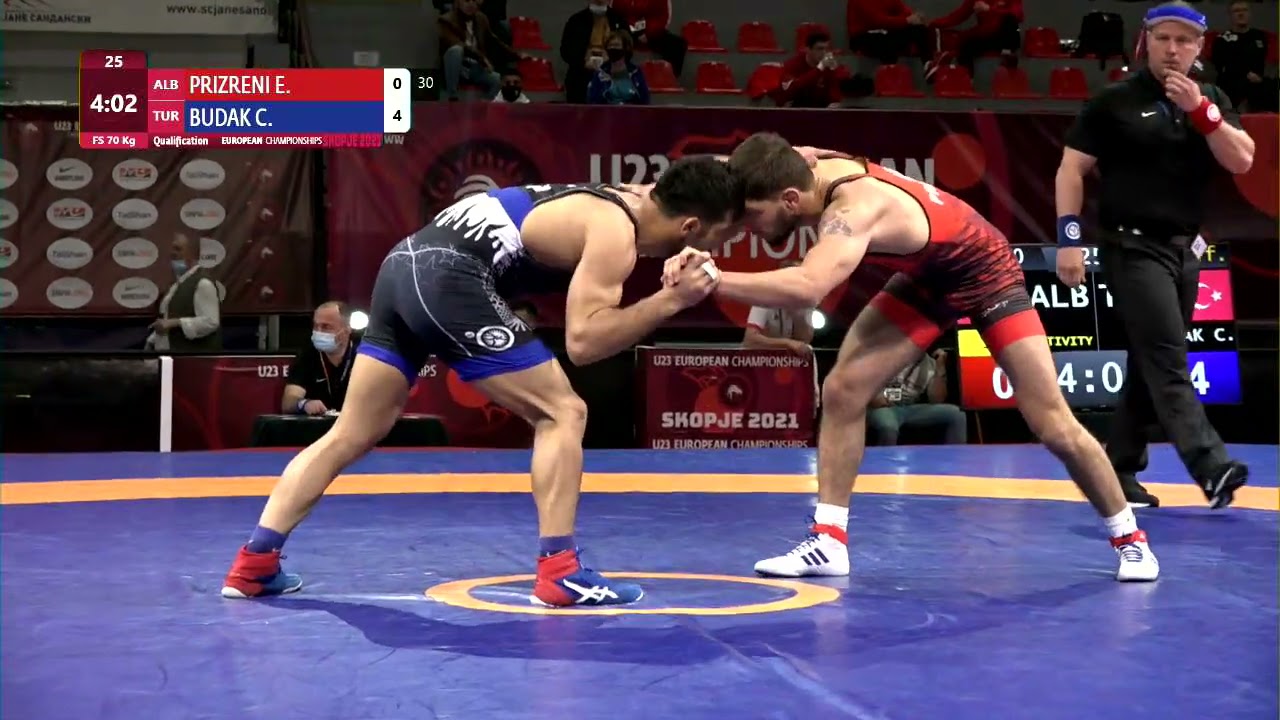 Qual. FS - 70 kg: E. PRIZRENI (ALB) v. C. BUDAK (TUR) background
