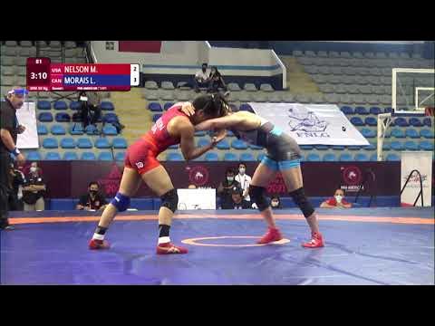 Round 1 WW - 59 kg: M. NELSON (USA) v. L. MORAIS (CAN) background