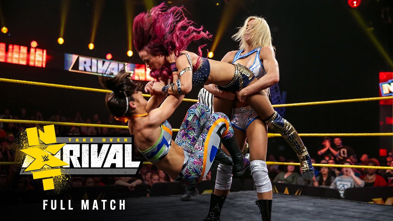 FULL MATCH: Charlotte vs. Becky Lynch vs. Bayley vs. Sasha Banks: NXT TakeOver: Rival backdrop