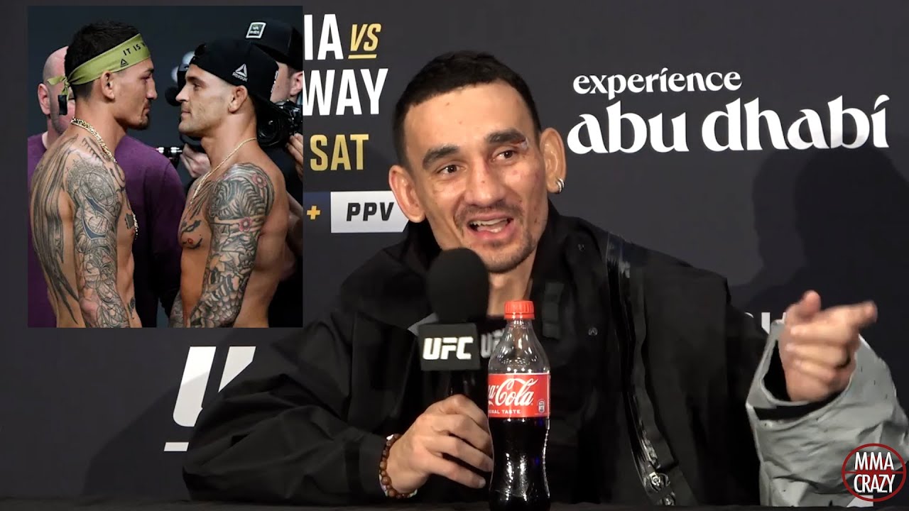 Max Holloway on Dustin Poirier retirement fight "The Diamond, SIGN ME UP" background