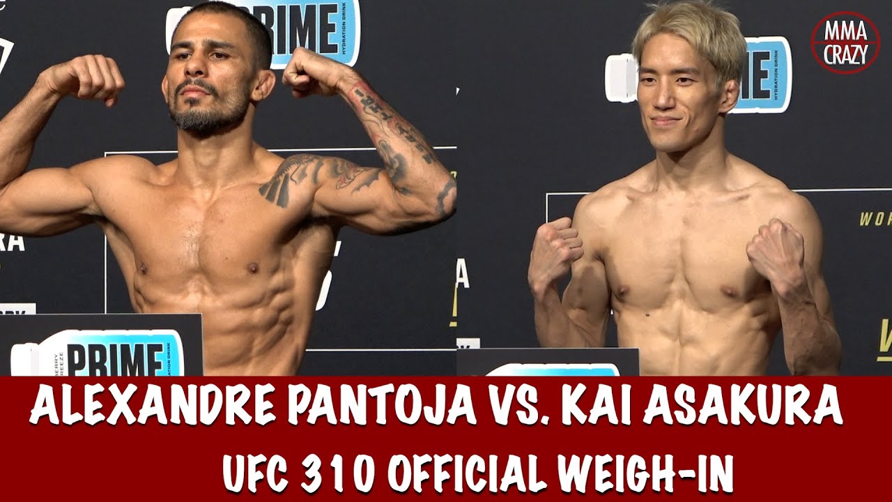 UFC 310 Official Weigh Ins: Alexandre Pantoja & Kai Asakura