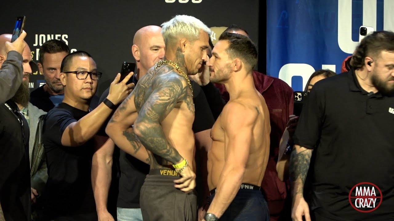 UFC 309: Charles Oliveira vs Michael Chandler Weigh in Face Off