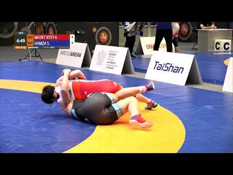 1/4 WW - 76 kg: A. MEDET KYZY (KGZ) v. S. HAMZA (EGY)