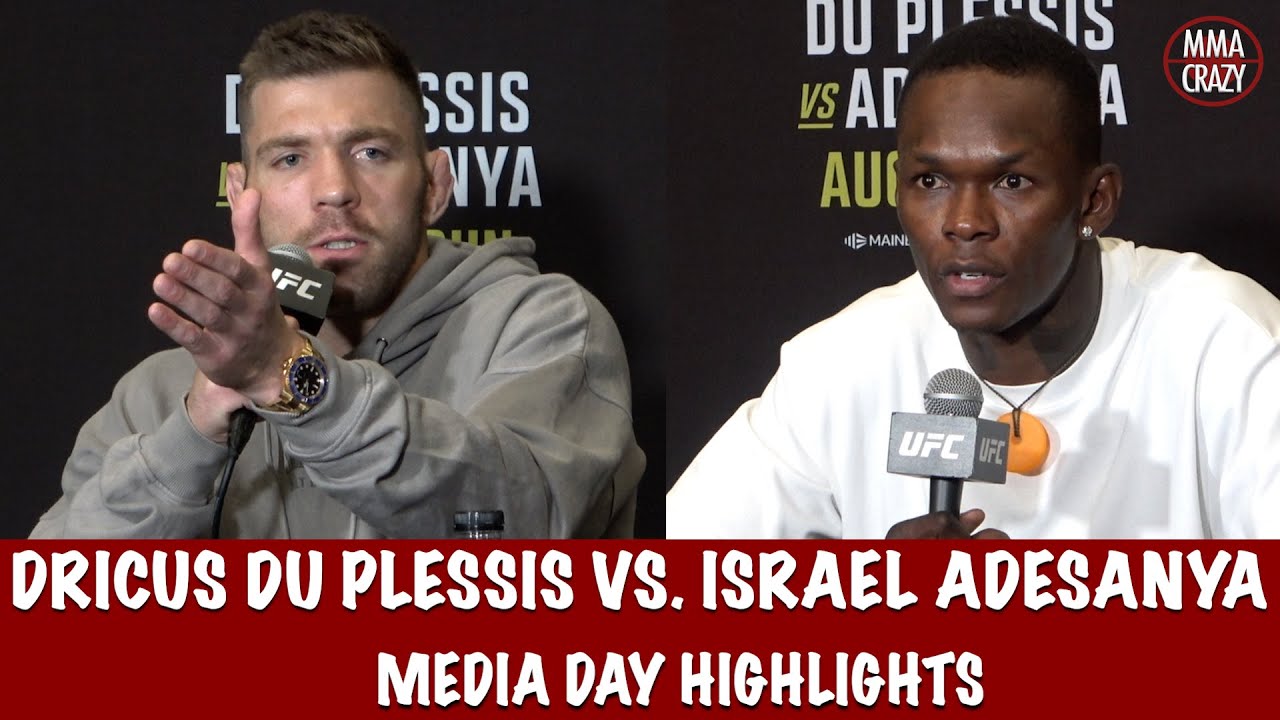 UFC 305: Dricus Du Plessis & Israel Adesanya Media Day Highlights background