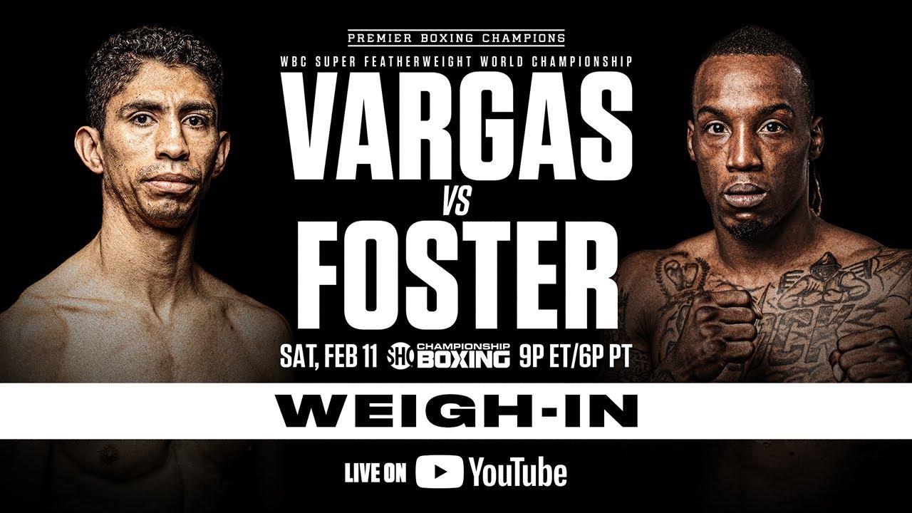 Vargas vs Foster OFFICIAL WEIGH-IN | #VargasFoster background