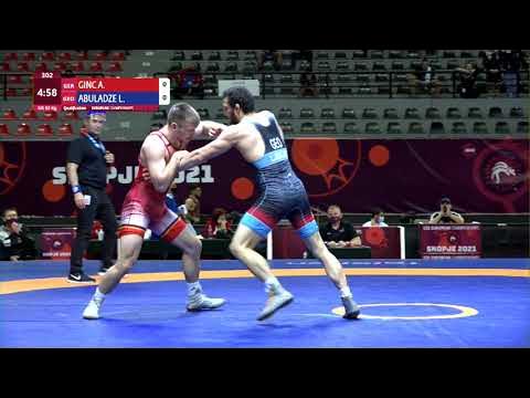 Qual. GR - 63 kg: A. GINC (GER) v. L. ABULADZE (GEO) background