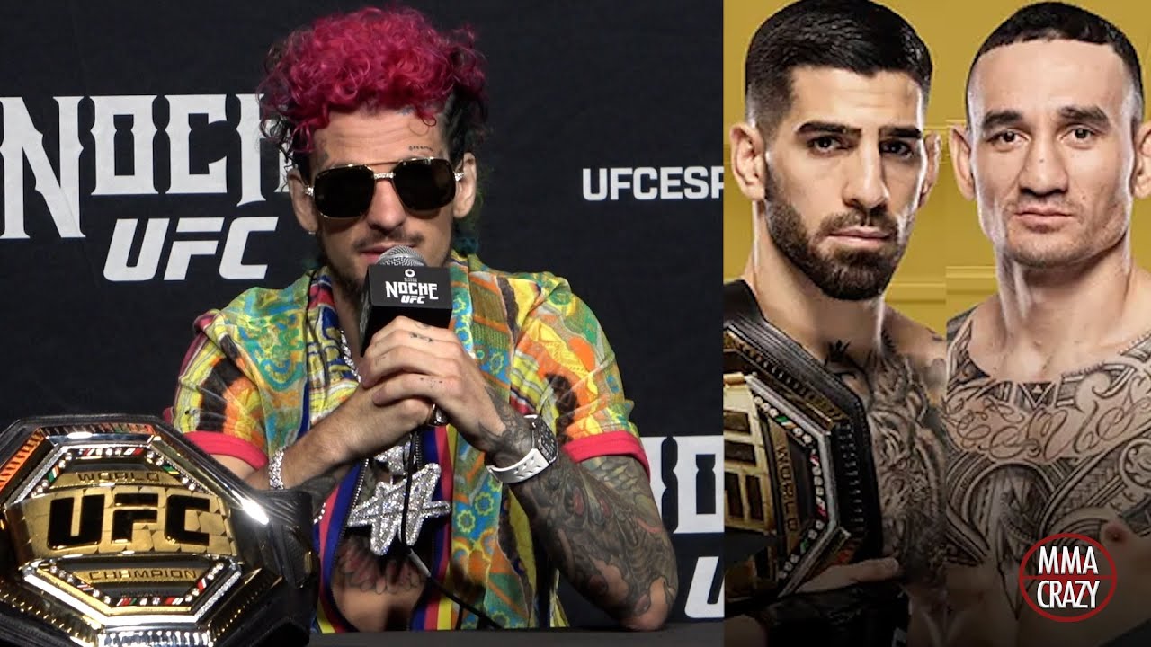 Sean O'Malley Predicts Ilia Topuria vs. Max Holloway for UFC 308 background