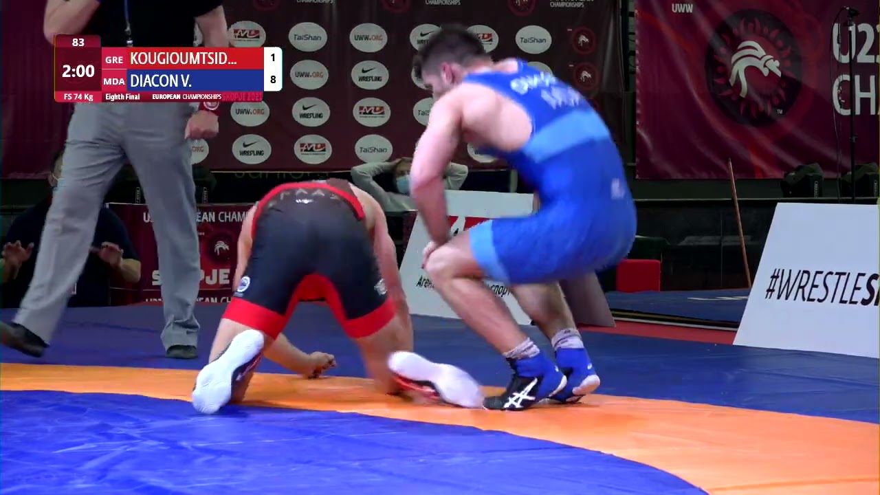 1/8 FS - 74 kg: G. KOUGIOUMTSID (GRE) v. V. DIACON (MDA)