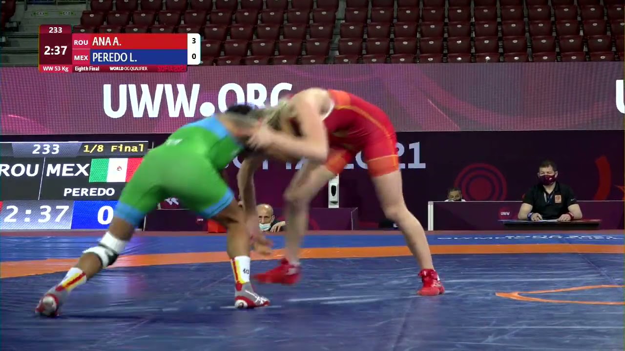 1/8 WW - 53 kg: A. ANA (ROU) v. L. PEREDO TORRE (MEX) background