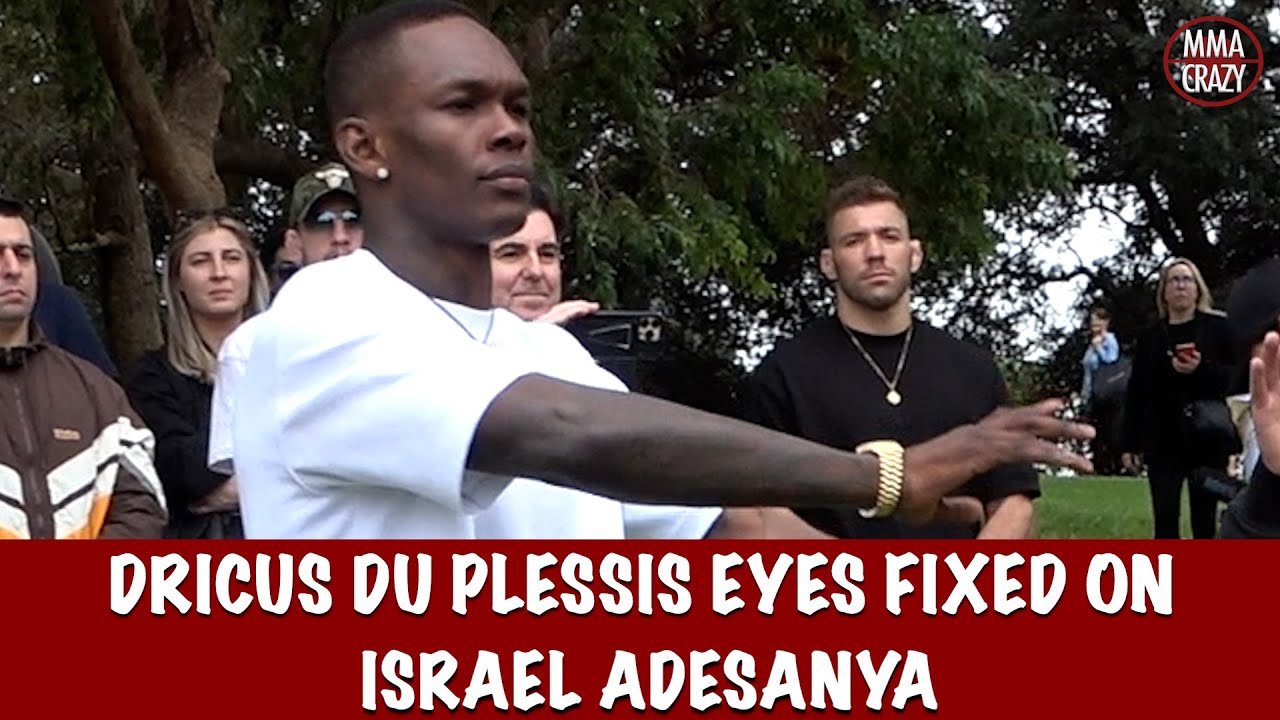 Israel Adesanya Dances while Dricus Du Plessis WATCHES ON at UFC 305 Welcome Ceremony