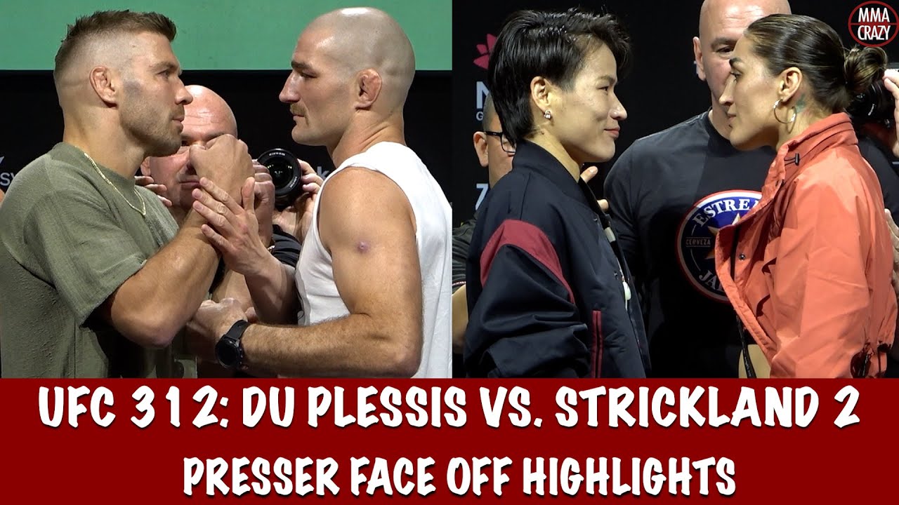 UFC 312 Pre Fight Press Conference FACE OFF Highlights