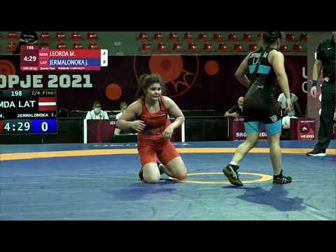 1/4 WW - 50 kg: M. LEORDA (MDA) v. J. JERMALONOKA (LAT)