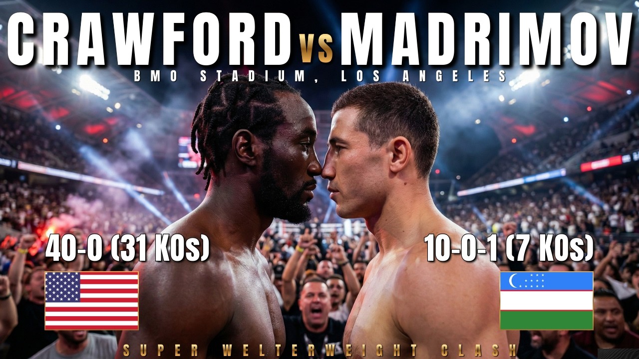 TERENCE CRAWFORD (USA) vs ISRAIL MADRIMOV (UZB) Fight | SUPER WELTERWEIGHT CLASH