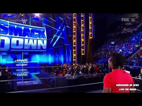 Big E Attacks Roman Reigns, WWE SmackDown, Nov 19 2021 background