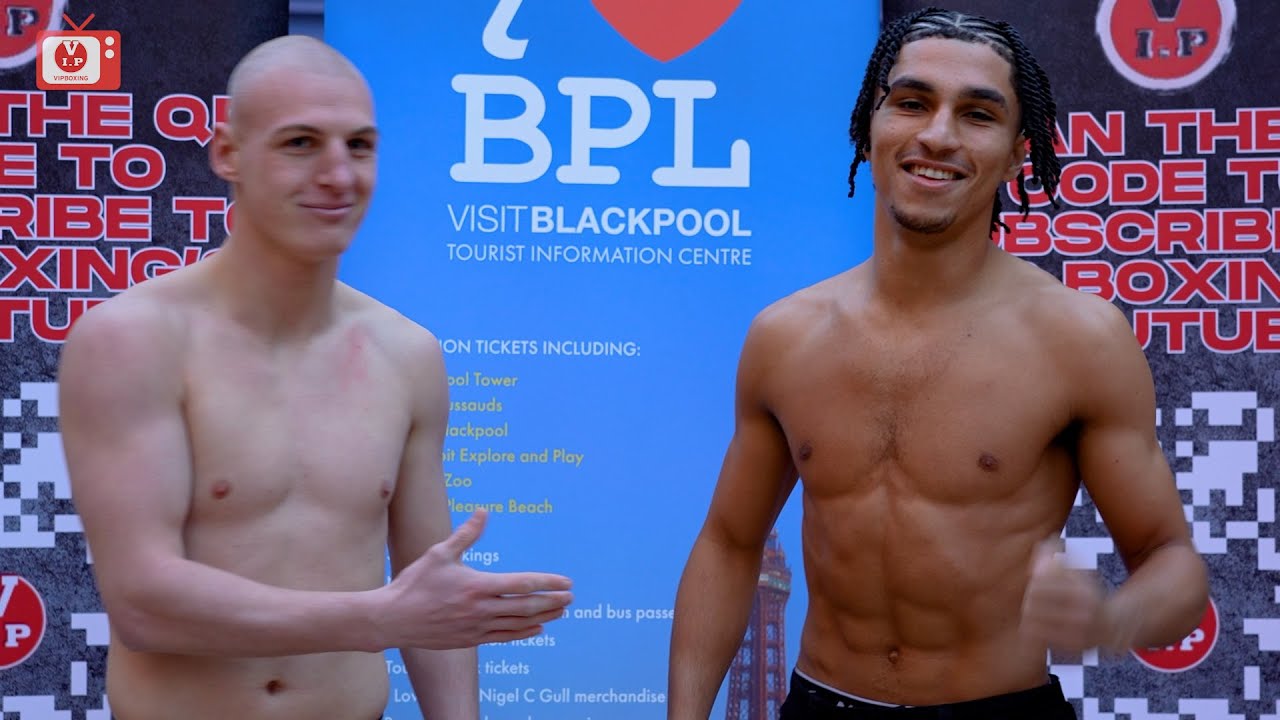 Levi Barnes vs Marian Wesolowski weigh-in for VIP's Blackpool show (2.12.2023)